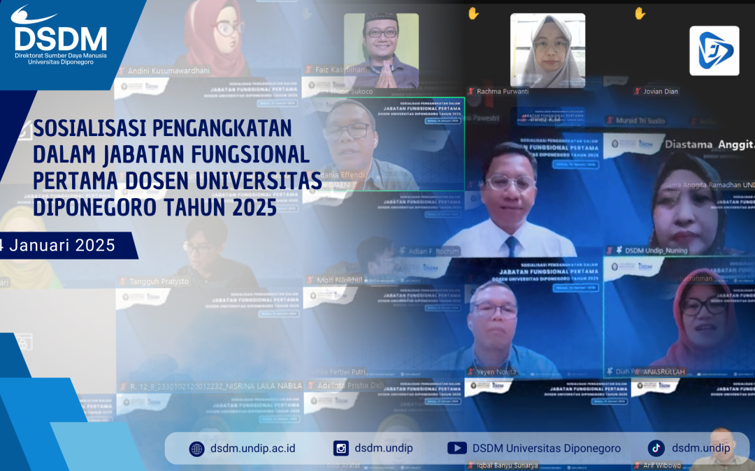 Sentuh Dosen Jabatan Pengajar: Undip Siap Dampingi Proses Pengangkatan  Jabatan Fungsional Pertama