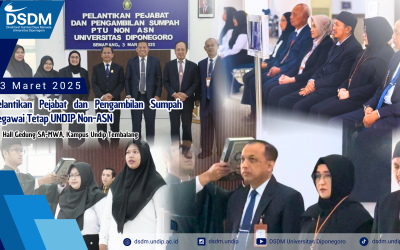Leadership is an Action, not a Position: Undip Lantik 6 Pejabat Baru dan Pegawai Tetap Undip Non-ASN
