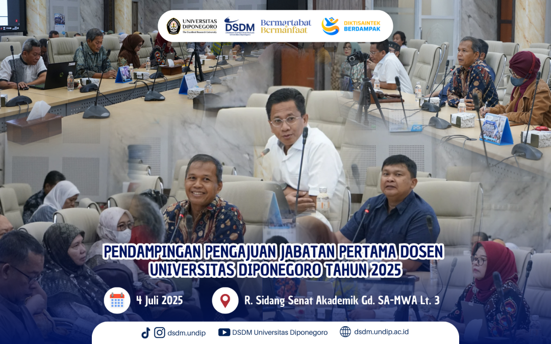 Undip Laksanakan Pendampingan Asesor Penilaian Angka Kredit untuk Dukung Pengajuan Jabatan Pertama Dosen