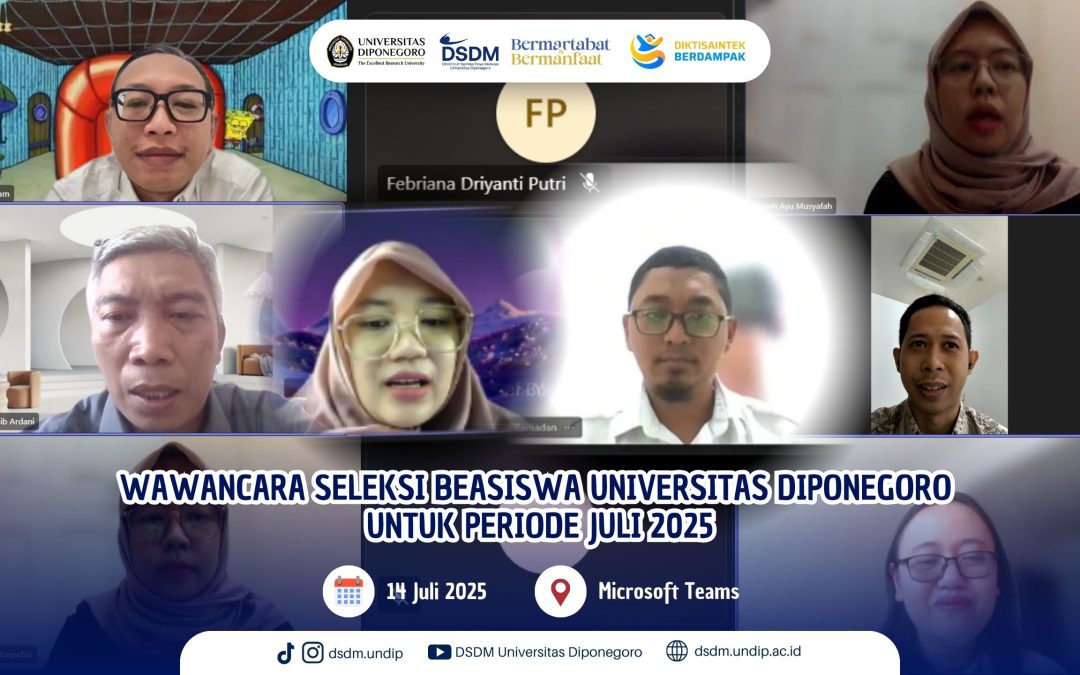 15 Dosen Ikuti Seleksi Calon Penerima Beasiswa Undip Periode Juli 2025