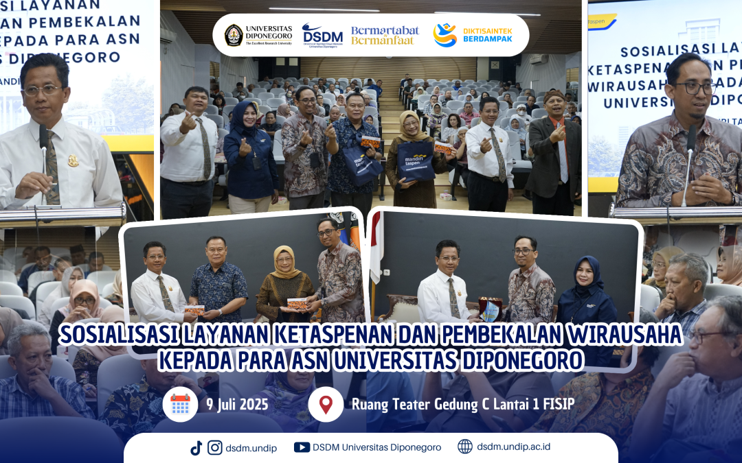 Undip Gelar Sosialisasi Layanan Ketaspenan dan Pembekalan Wirausaha bagi ASN Purna Tugas Tahun 2026