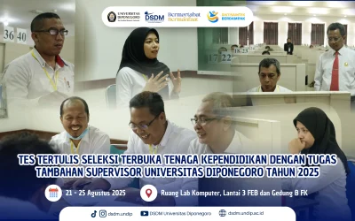 Undip Laksanakan Tes Tertulis Seleksi Supervisor Tenaga Kependidikan, Tahap Awal Penjaringan SDM Unggul