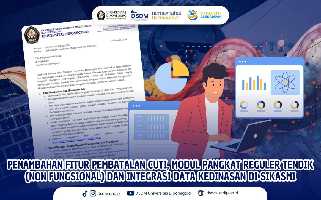 Penambahan Fitur Pembatalan Cuti, Modul Pangkat Tendik Reguler (Non Fungsional) dan Integrasi Data Kedinasan di SIKASMI