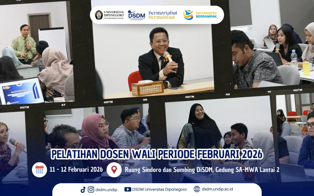 Tak Sekadar Pembimbing, Undip Bekali Dosen Wali dengan Kompetensi Konseling dan Akademik