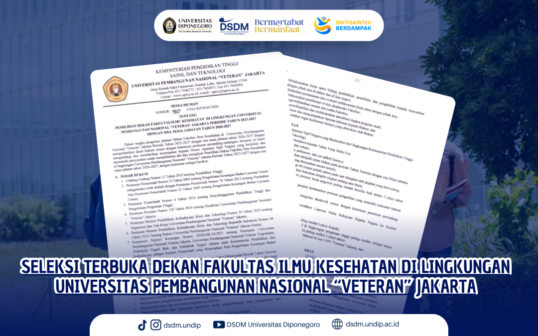 📢 Kesempatan Memimpin Fakultas: Seleksi Terbuka Dekan FIK UPN Veteran Jakarta Dibuka