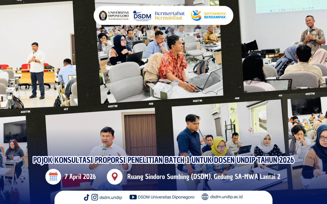 📢 DSDM Undip Gelar Sosialisasi Pojok Konsultasi Proporsi Penelitian di SISTER Tahun 2026