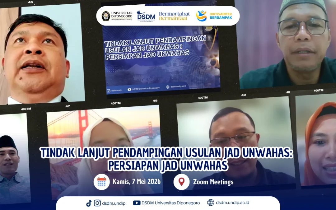 Perkuat Kolaborasi Antar Perguruan Tinggi, Undip Dampingi Usulan Jabatan Akademik Dosen Unwahas