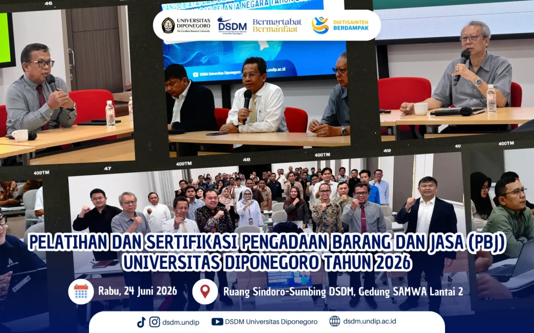 Tingkatkan Kompetensi Pengelola Pengadaan, Undip Gelar Pelatihan dan Sertifikasi PBJ Tahun 2026