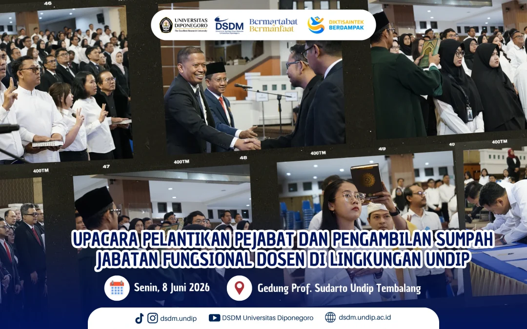 Makin Mantap Berkarya, Dosen Undip Resmi Sandang Jabatan Baru!