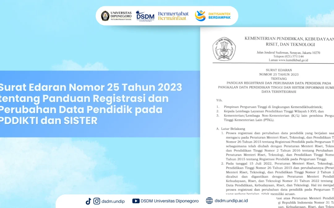 Perhatian Bagi Dosen: Panduan Terbaru Registrasi dan Perubahan Data Pendidik pada PDDIKTI dan SISTER