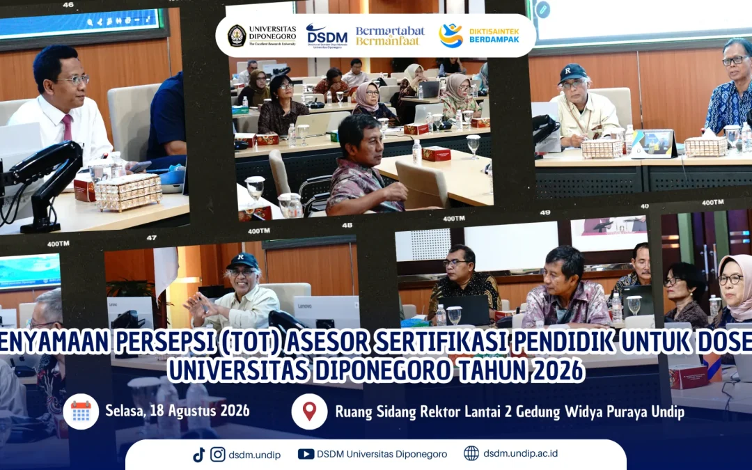 Hadapi Mekanisme Baru Serdos 2026, Undip Perkuat 79 Asesor untuk Penilaian yang Objektif