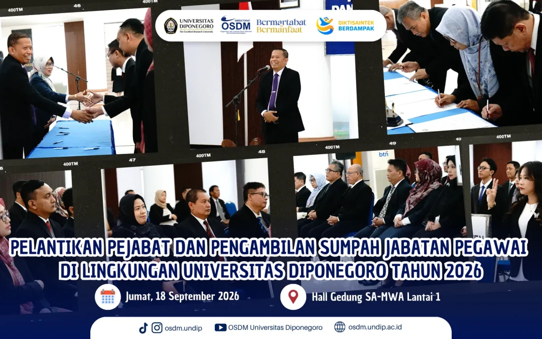 Bukan Sekadar Jabatan, 29 Pejabat Undip Siap Bawa Amanah Jadi Aksi Nyata